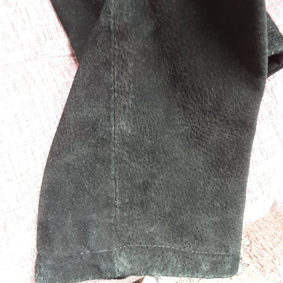 Atmosphere Women's Black Suede Leather Jacket Blazer Size Large - Picture 16 of 16